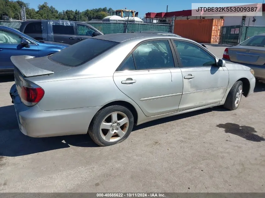 2005 Toyota Camry Se VIN: JTDBE32K553009387 Lot: 40585622