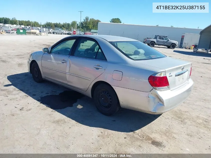 2005 Toyota Camry Le VIN: 4T1BE32K25U387155 Lot: 40591347