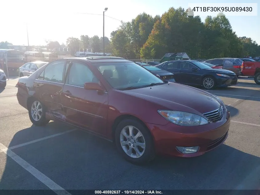 2005 Toyota Camry Le/Xle/Se VIN: 4T1BF30K95U089430 Lot: 40592637