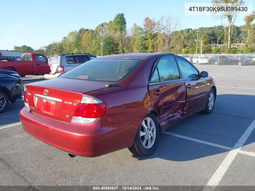 2005 Toyota Camry Le/Xle/Se VIN: 4T1BF30K95U089430 Lot: 40592637