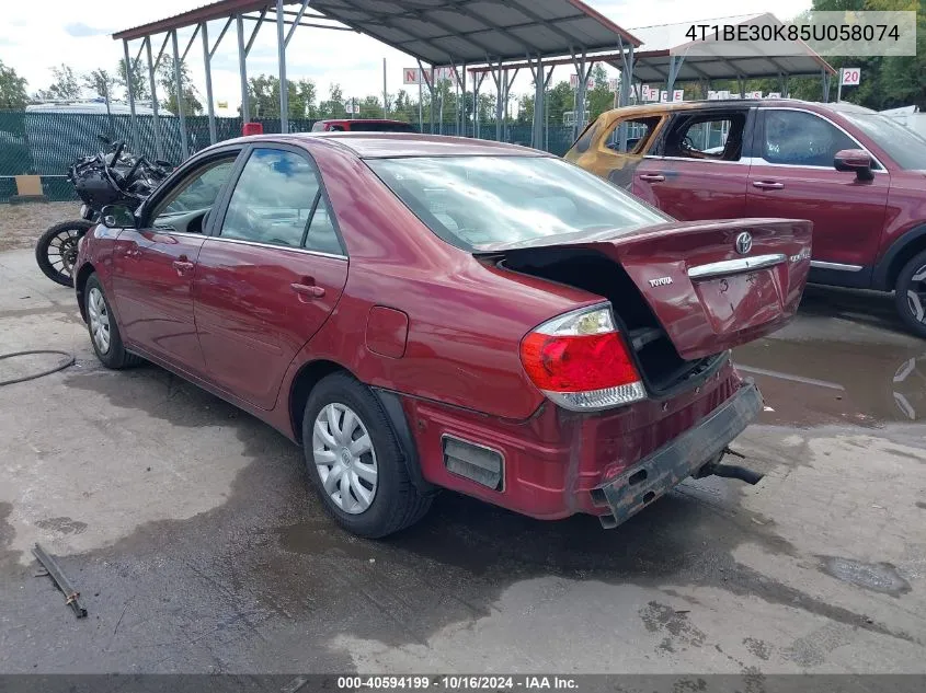 4T1BE30K85U058074 2005 Toyota Camry Le