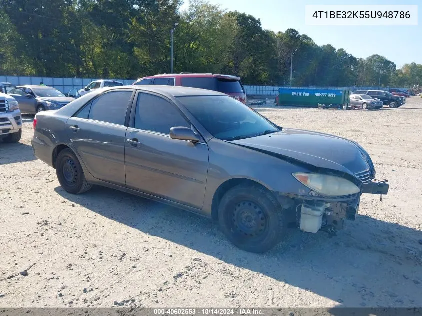 2005 Toyota Camry Le VIN: 4T1BE32K55U948786 Lot: 40602553