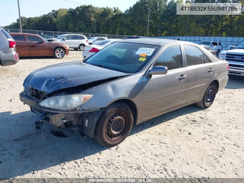 2005 Toyota Camry Le VIN: 4T1BE32K55U948786 Lot: 40602553