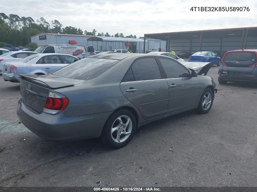 2005 Toyota Camry Se VIN: 4T1BE32K85U589076 Lot: 40604426