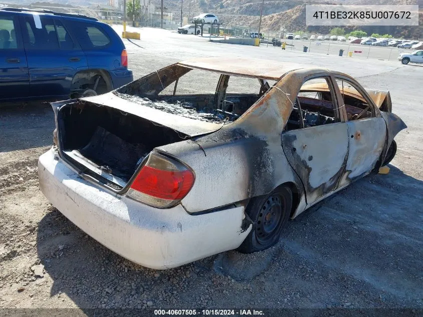 2005 Toyota Camry Le VIN: 4T1BE32K85U007672 Lot: 40607505