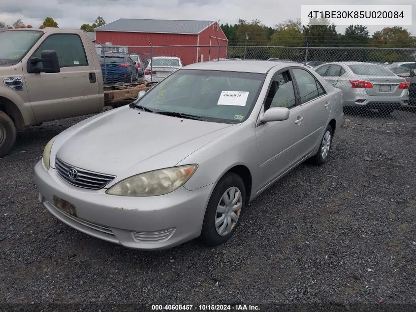 2005 Toyota Camry Le VIN: 4T1BE30K85U020084 Lot: 40608457