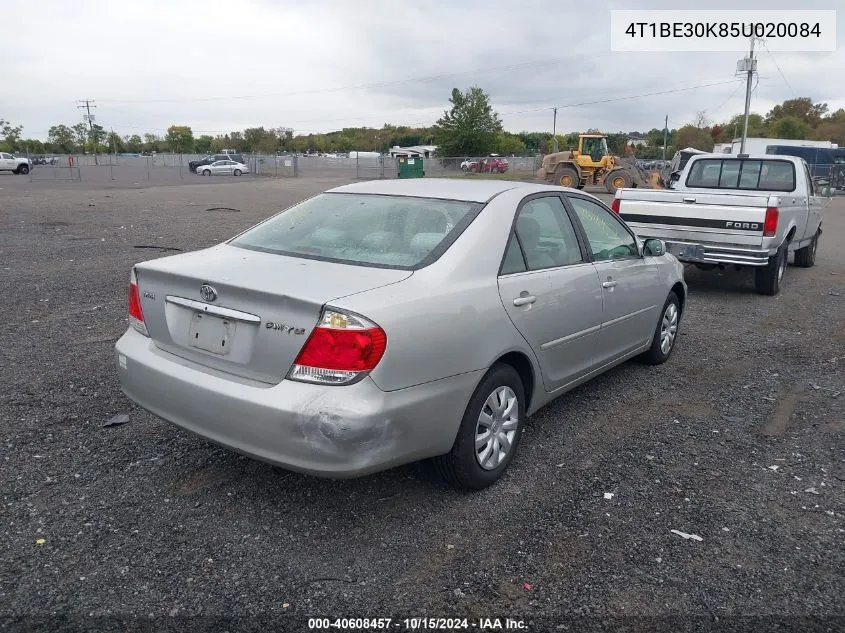 2005 Toyota Camry Le VIN: 4T1BE30K85U020084 Lot: 40608457