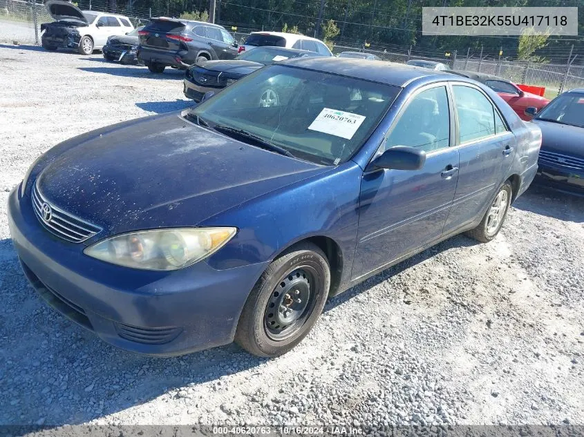 2005 Toyota Camry Le VIN: 4T1BE32K55U417118 Lot: 40620763