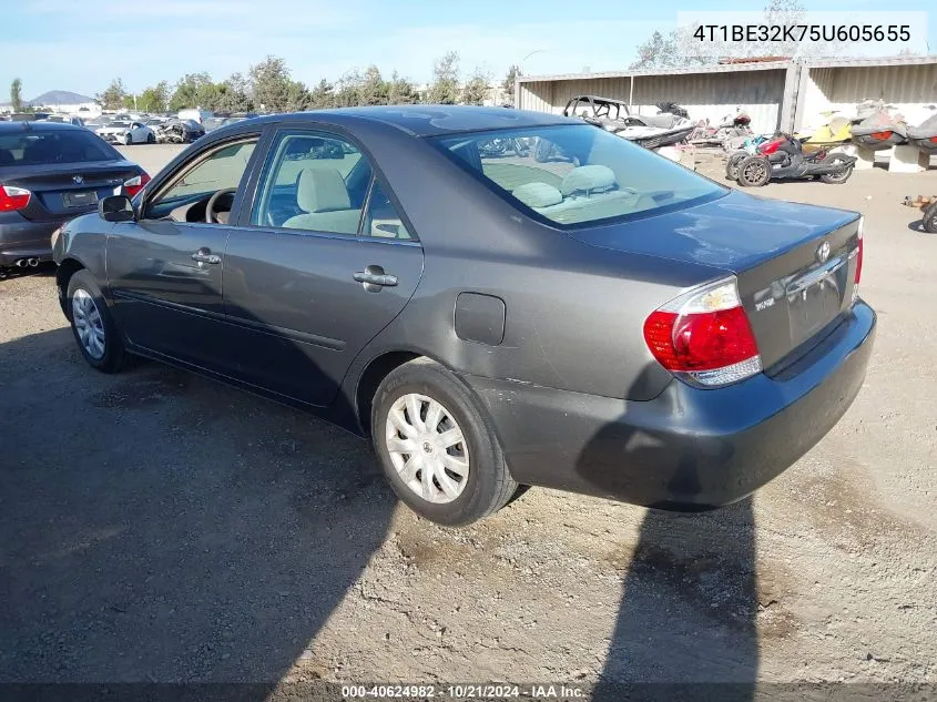 2005 Toyota Camry Le VIN: 4T1BE32K75U605655 Lot: 40624982