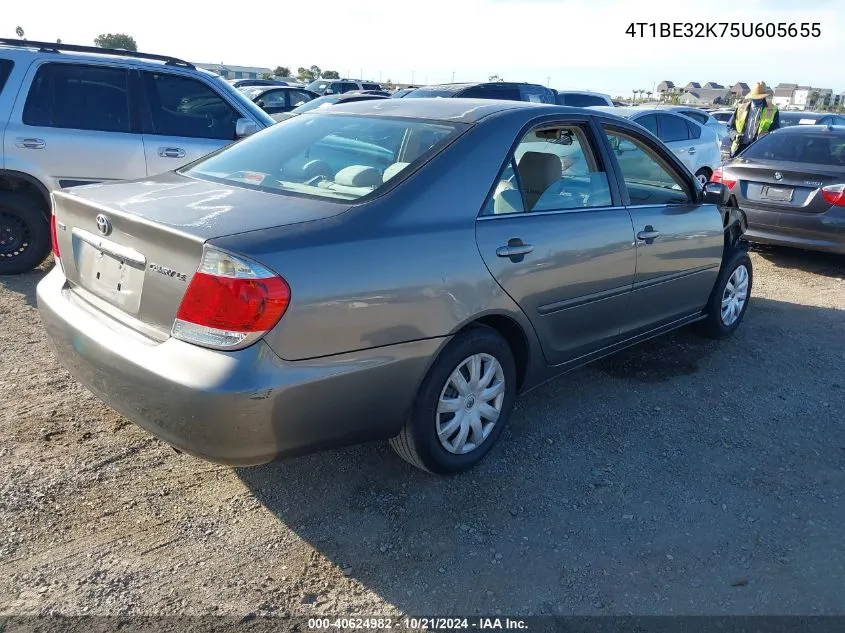 2005 Toyota Camry Le VIN: 4T1BE32K75U605655 Lot: 40624982