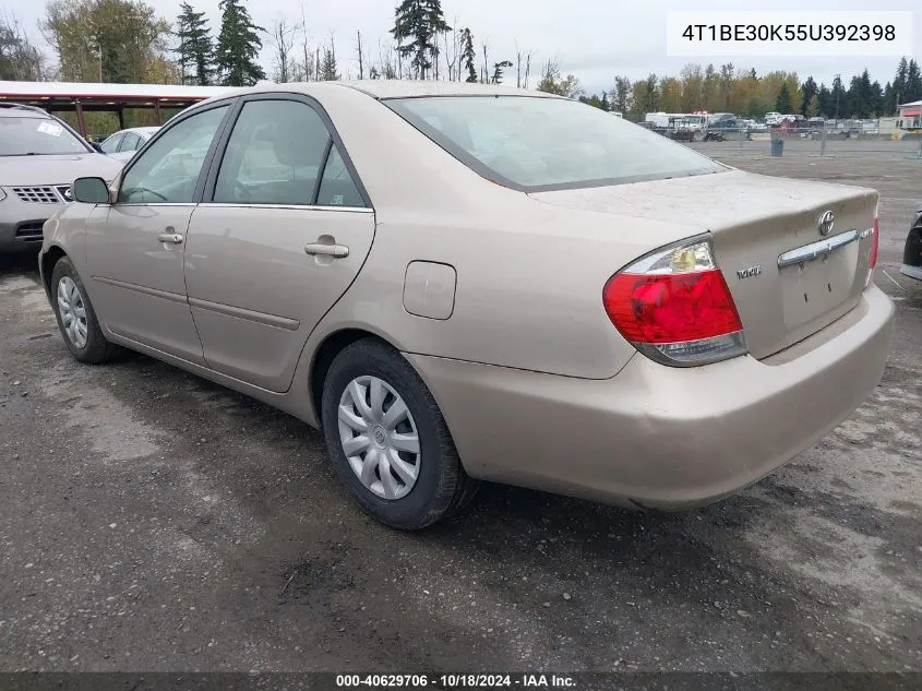 2005 Toyota Camry Le VIN: 4T1BE30K55U392398 Lot: 40629706