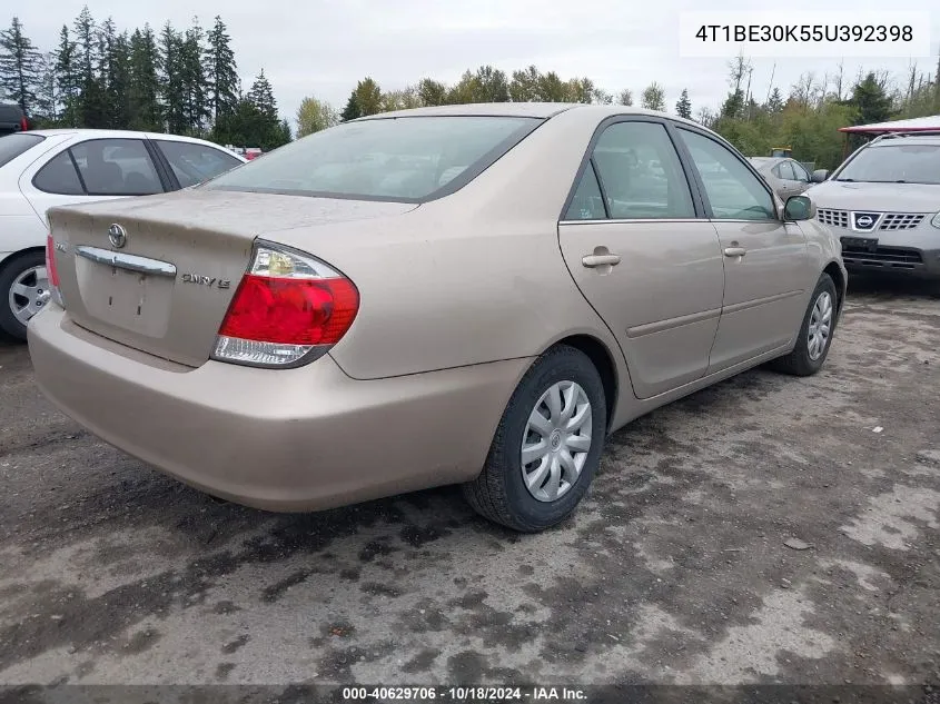 2005 Toyota Camry Le VIN: 4T1BE30K55U392398 Lot: 40629706