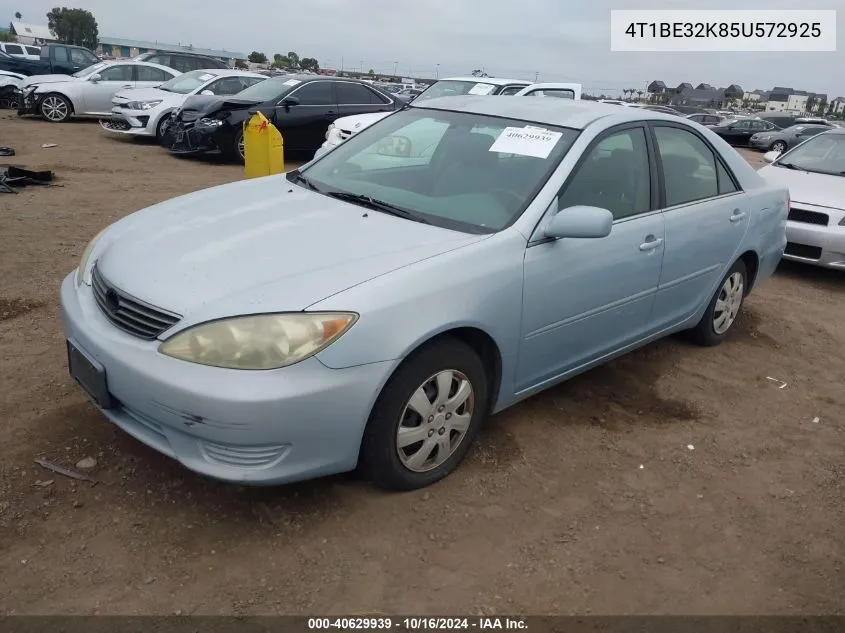 2005 Toyota Camry Le VIN: 4T1BE32K85U572925 Lot: 40629939