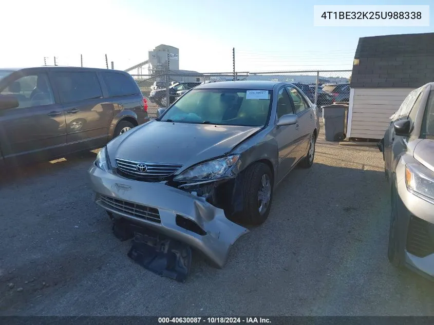 2005 Toyota Camry Xle VIN: 4T1BE32K25U988338 Lot: 40630087