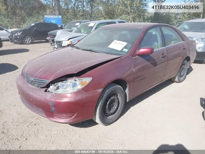 2005 Toyota Camry Le VIN: 4T1BE32K05U403496 Lot: 40643196