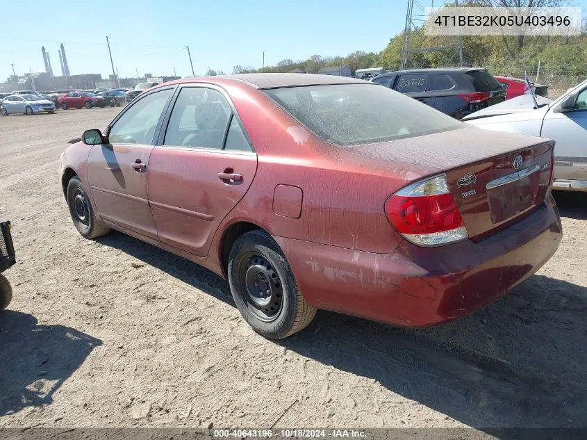 2005 Toyota Camry Le VIN: 4T1BE32K05U403496 Lot: 40643196