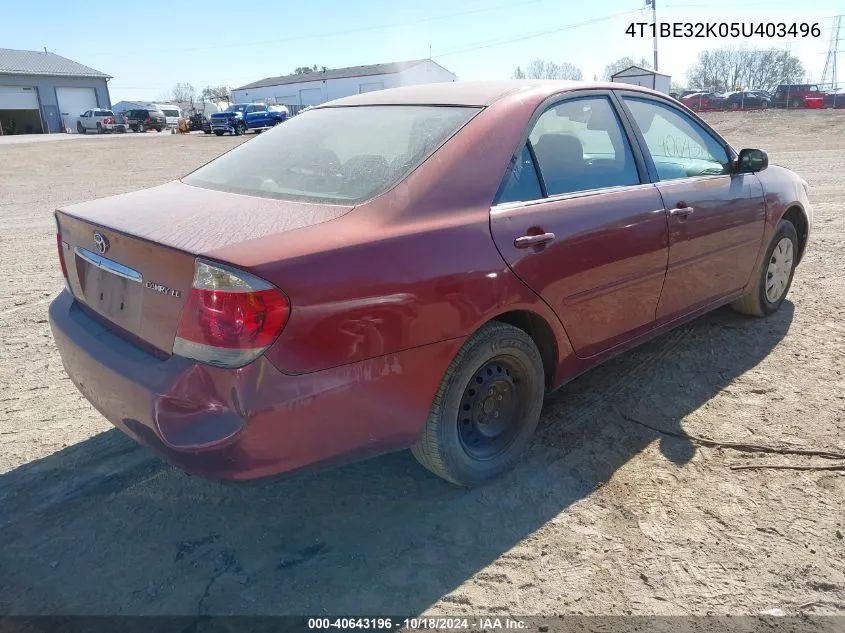 2005 Toyota Camry Le VIN: 4T1BE32K05U403496 Lot: 40643196