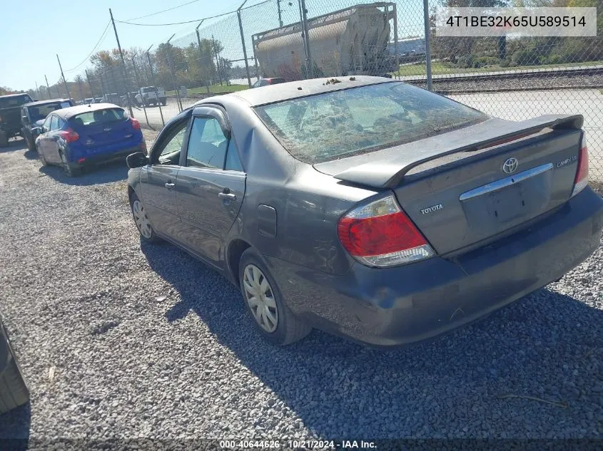 2005 Toyota Camry Le VIN: 4T1BE32K65U589514 Lot: 40644626