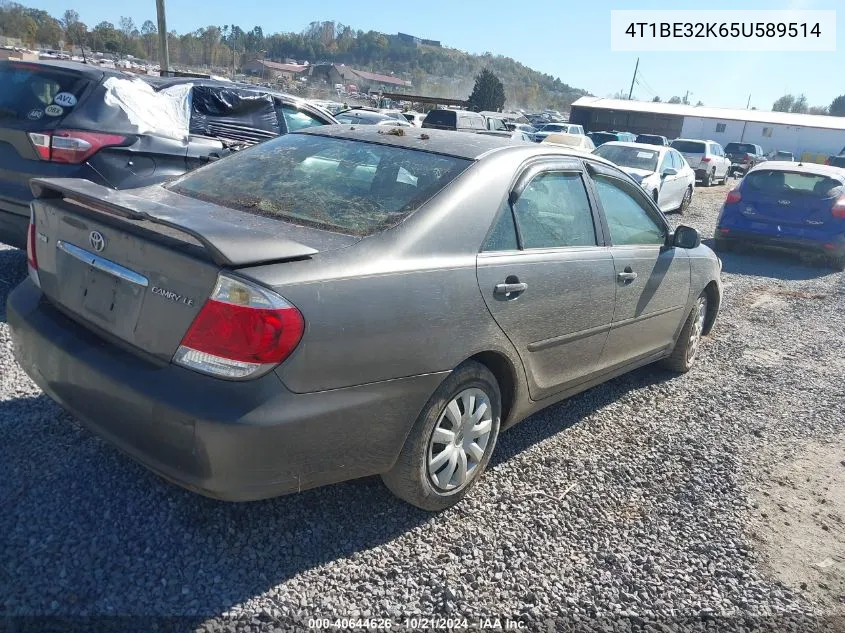 2005 Toyota Camry Le VIN: 4T1BE32K65U589514 Lot: 40644626