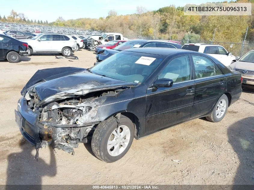 2005 Toyota Camry Le VIN: 4T1BE32K75U096313 Lot: 40645813