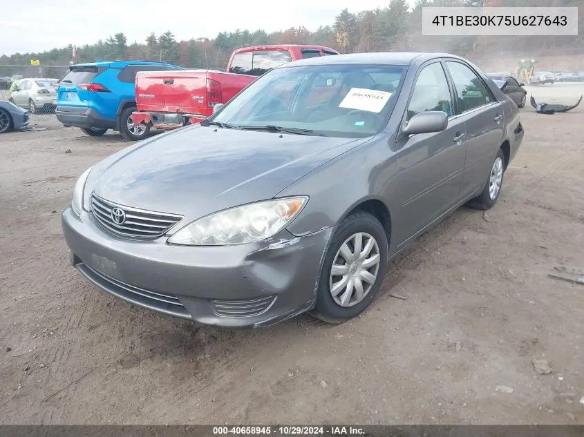 2005 Toyota Camry Le VIN: 4T1BE30K75U627643 Lot: 40658945