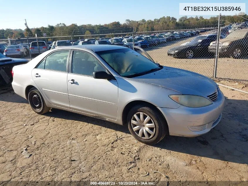 2005 Toyota Camry Std VIN: 4T1BE32K15U385946 Lot: 40659723