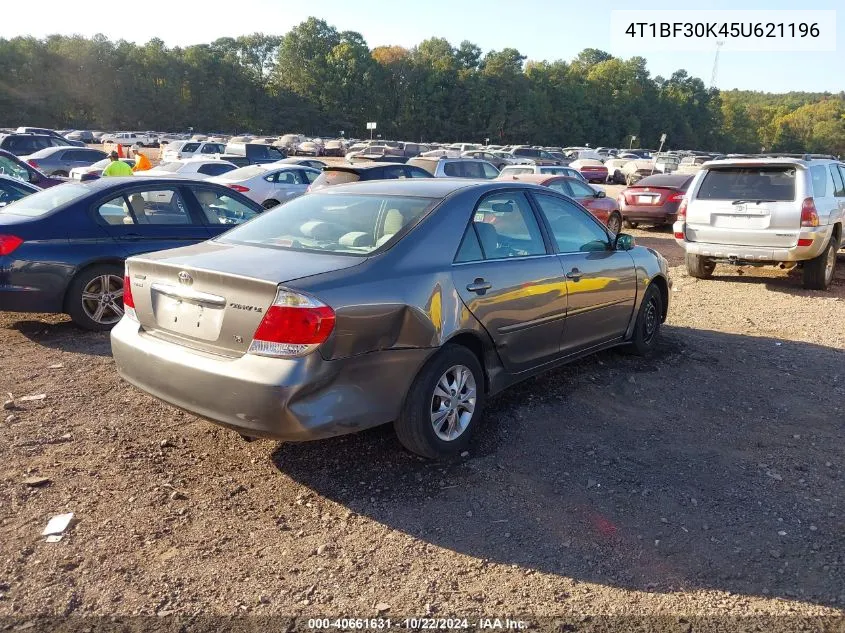 2005 Toyota Camry Le V6 VIN: 4T1BF30K45U621196 Lot: 40661631