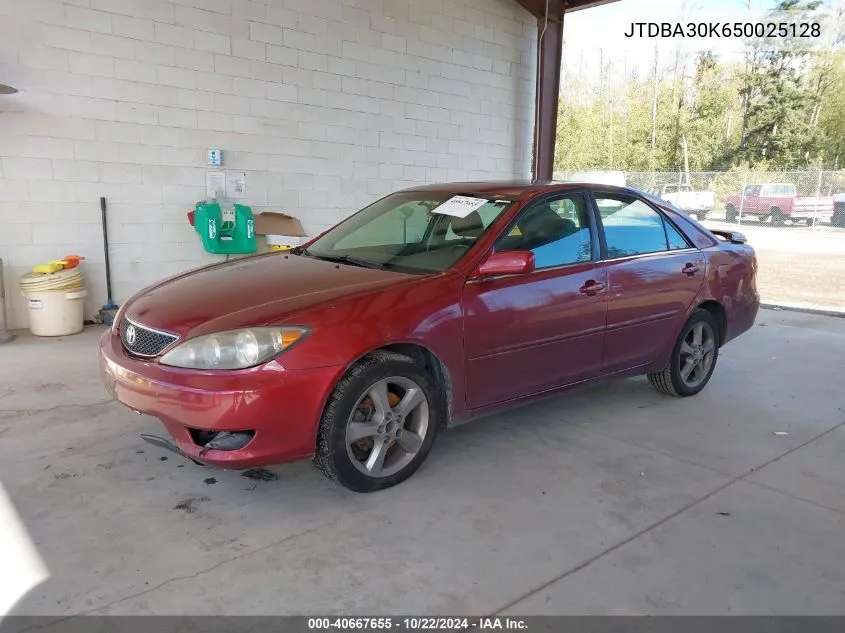 2005 Toyota Camry Se V6 VIN: JTDBA30K650025128 Lot: 40667655