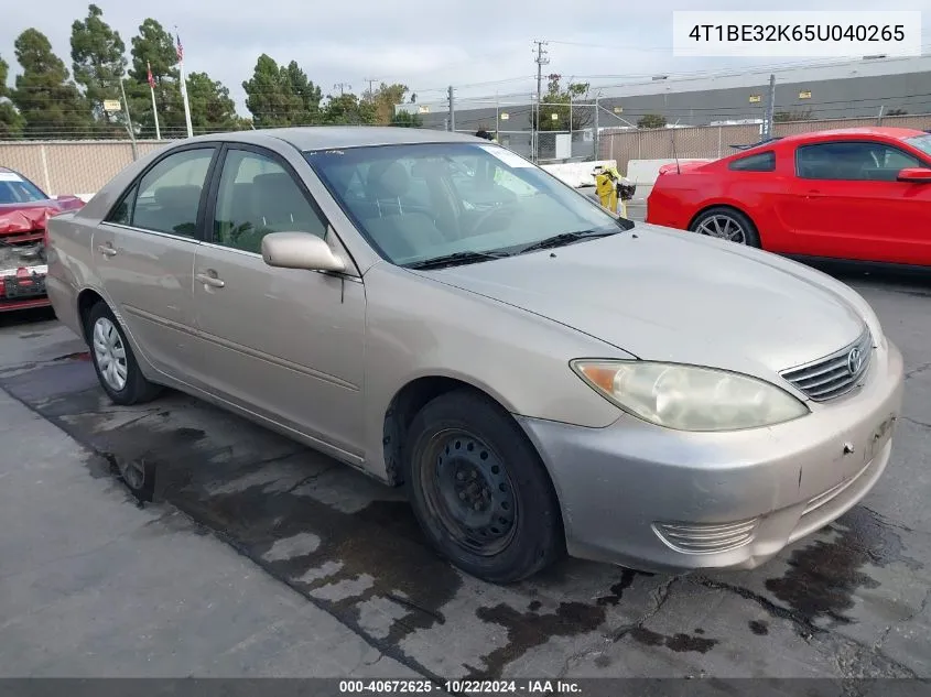 4T1BE32K65U040265 2005 Toyota Camry Le