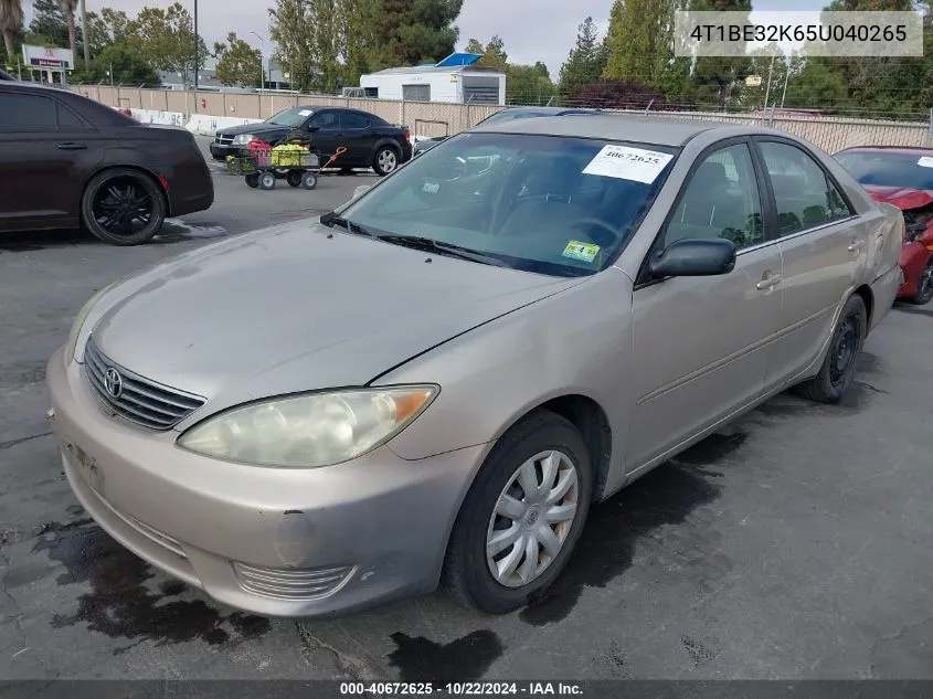 4T1BE32K65U040265 2005 Toyota Camry Le