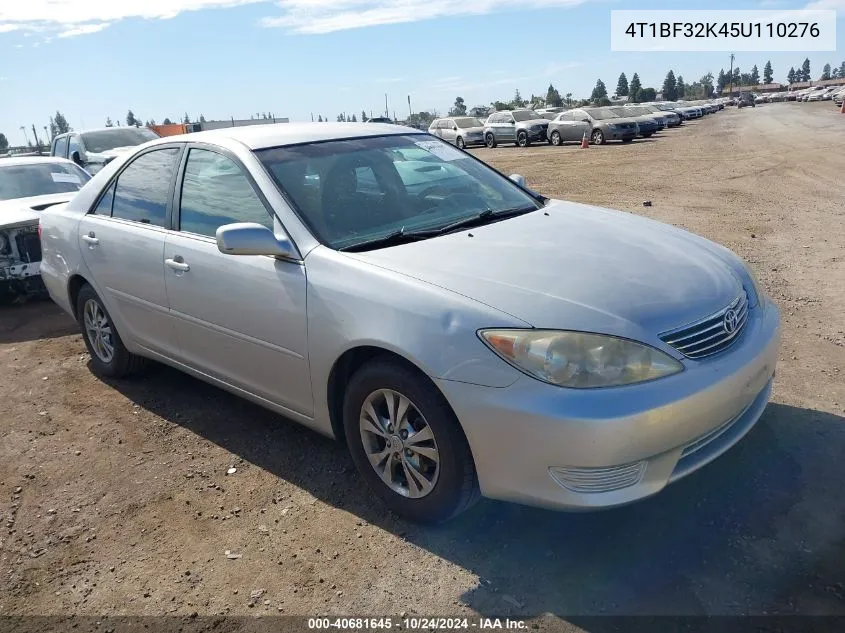 2005 Toyota Camry Le V6 VIN: 4T1BF32K45U110276 Lot: 40681645