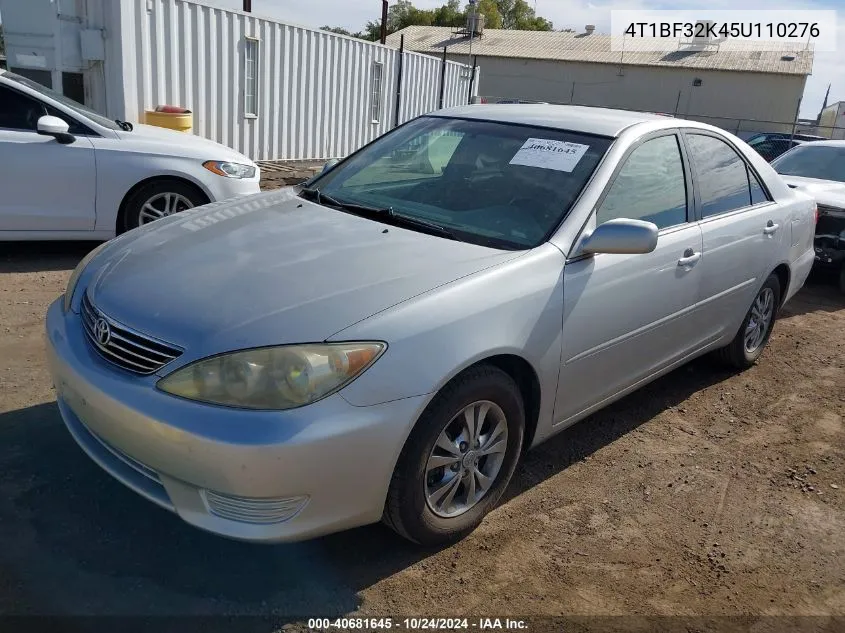 2005 Toyota Camry Le V6 VIN: 4T1BF32K45U110276 Lot: 40681645