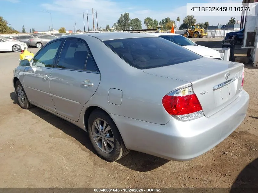 2005 Toyota Camry Le V6 VIN: 4T1BF32K45U110276 Lot: 40681645