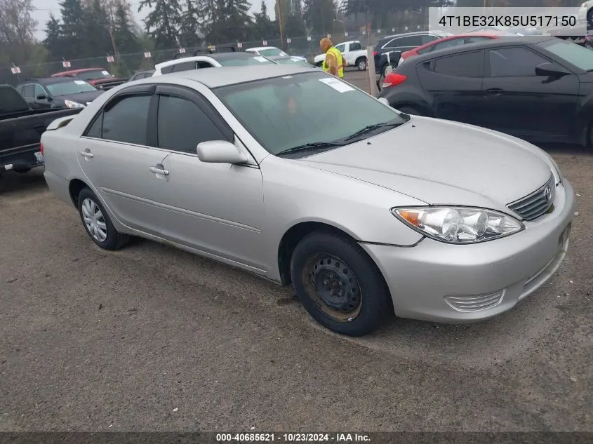 2005 Toyota Camry Le VIN: 4T1BE32K85U517150 Lot: 40685621