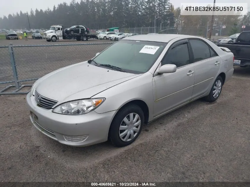 2005 Toyota Camry Le VIN: 4T1BE32K85U517150 Lot: 40685621