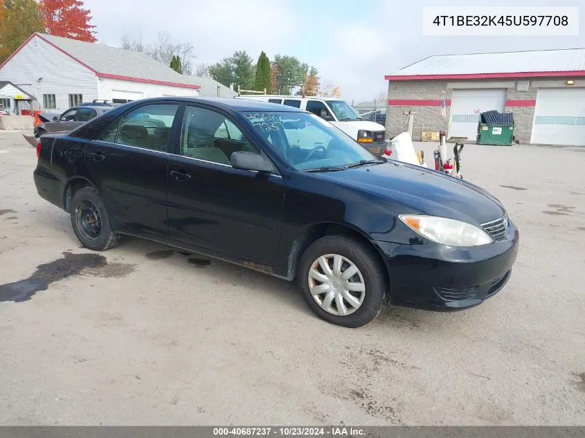 2005 Toyota Camry Std VIN: 4T1BE32K45U597708 Lot: 40687237