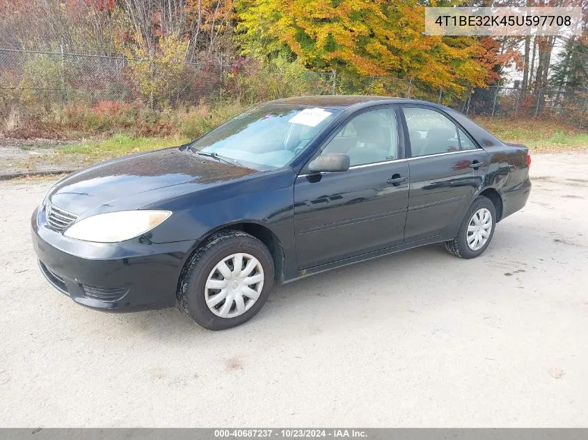 2005 Toyota Camry Std VIN: 4T1BE32K45U597708 Lot: 40687237