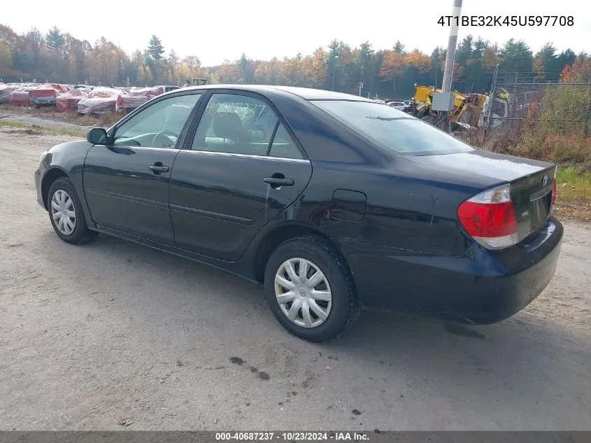 2005 Toyota Camry Std VIN: 4T1BE32K45U597708 Lot: 40687237