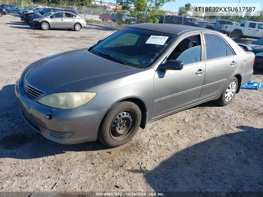 4T1BE32KX5U617587 2005 Toyota Camry Le/Xle/Se