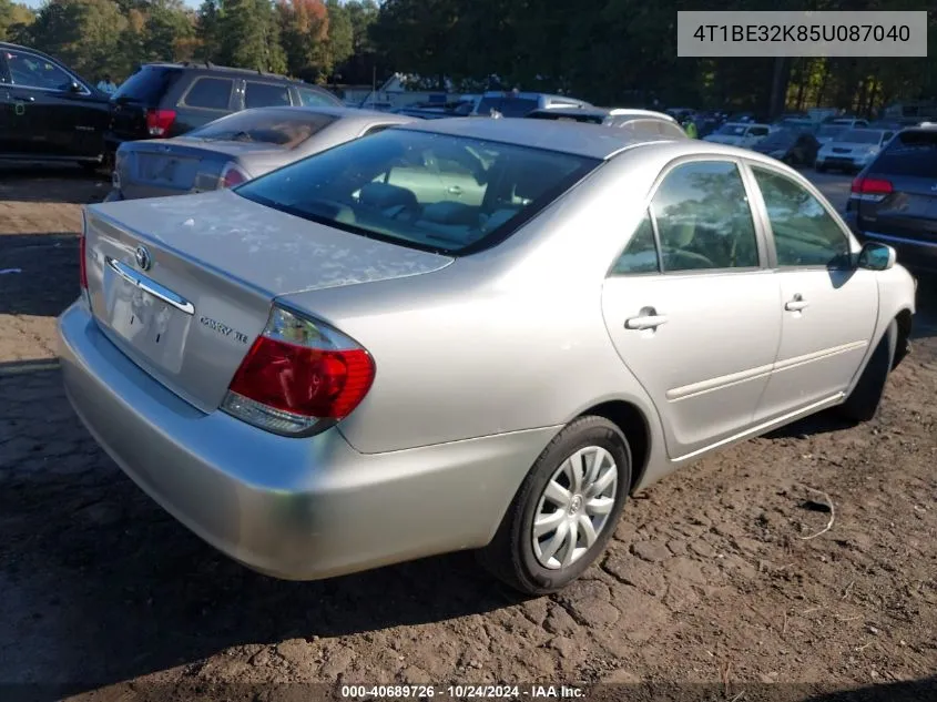 2005 Toyota Camry Le VIN: 4T1BE32K85U087040 Lot: 40689726