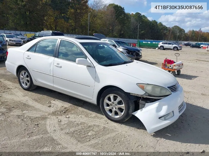 2005 Toyota Camry Xle V6 VIN: 4T1BF30K35U087656 Lot: 40697767