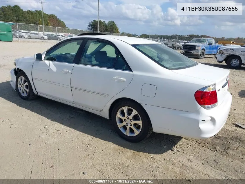 2005 Toyota Camry Xle V6 VIN: 4T1BF30K35U087656 Lot: 40697767