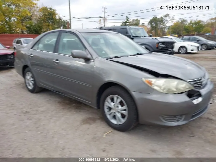 2005 Toyota Camry Le V6 VIN: 4T1BF30K65U618171 Lot: 40698822