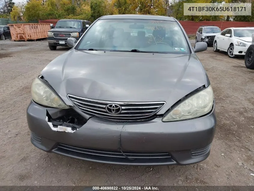 2005 Toyota Camry Le V6 VIN: 4T1BF30K65U618171 Lot: 40698822