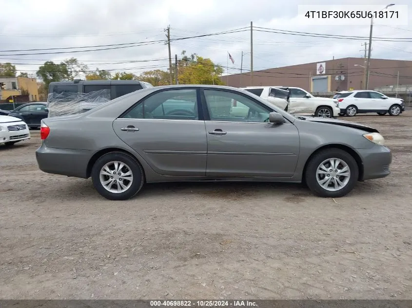 2005 Toyota Camry Le V6 VIN: 4T1BF30K65U618171 Lot: 40698822