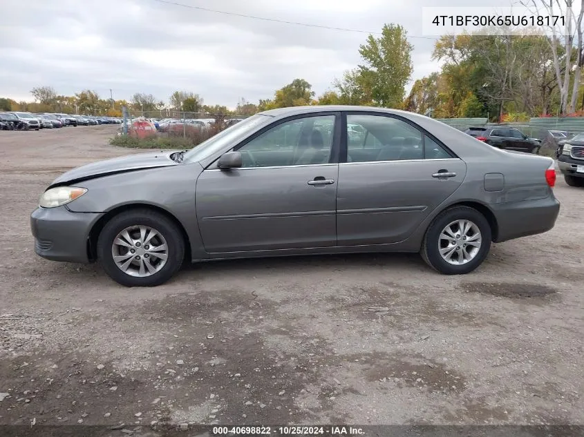 2005 Toyota Camry Le V6 VIN: 4T1BF30K65U618171 Lot: 40698822