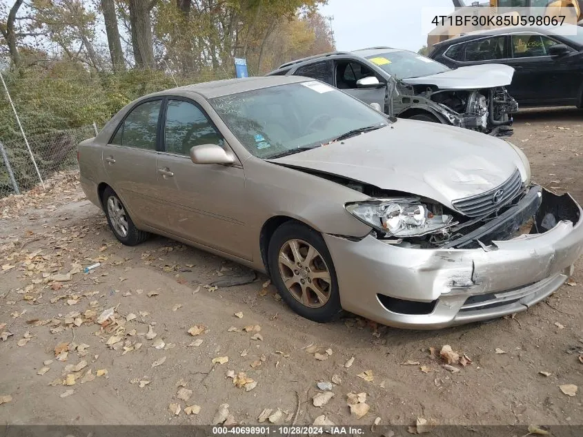 2005 Toyota Camry Xle V6 VIN: 4T1BF30K85U598067 Lot: 40698901