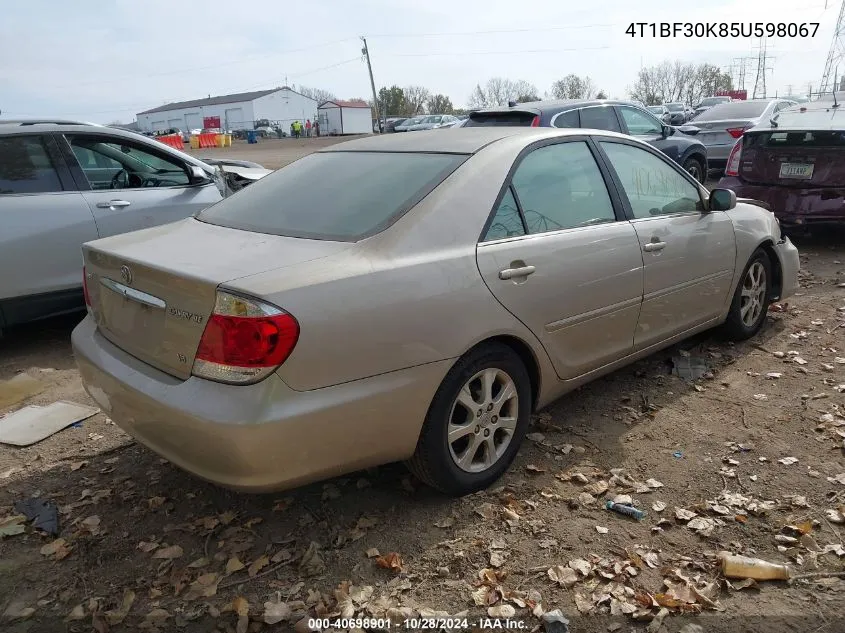 2005 Toyota Camry Xle V6 VIN: 4T1BF30K85U598067 Lot: 40698901