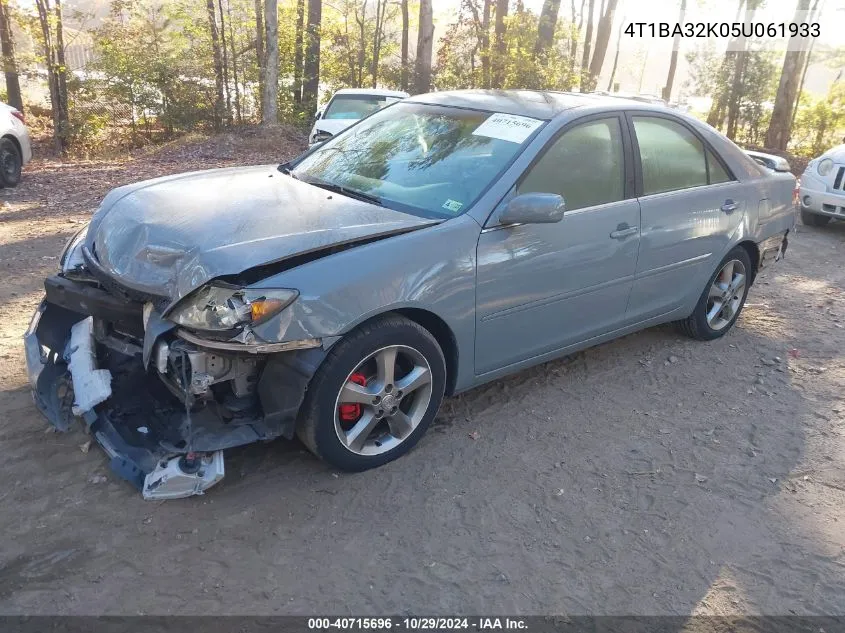 2005 Toyota Camry Se V6 VIN: 4T1BA32K05U061933 Lot: 40715696