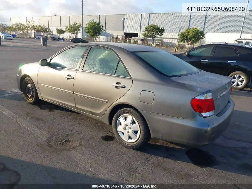 2005 Toyota Camry Le VIN: 4T1BE32K65U608420 Lot: 40716346